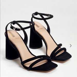 Sam Edelman Black Suede Block Heel Sandals